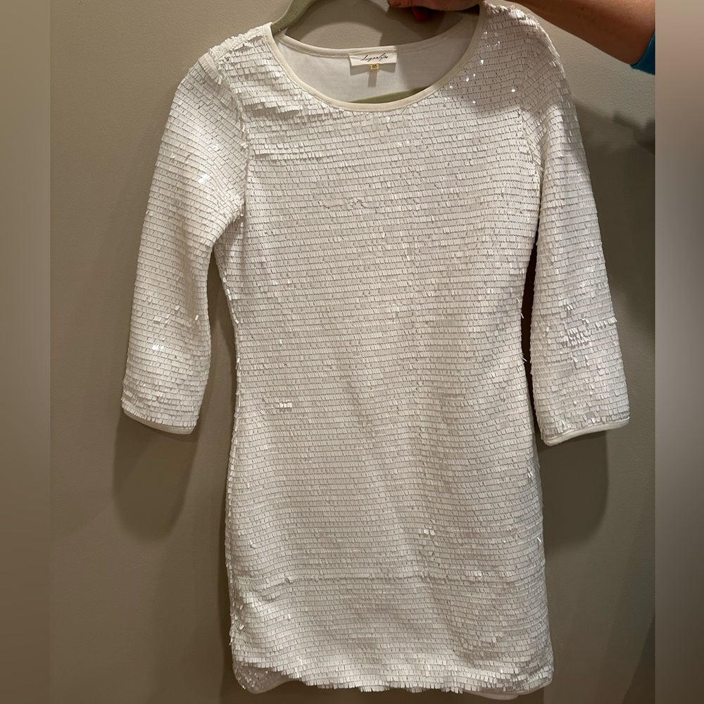 Sugarlips white sequence dress